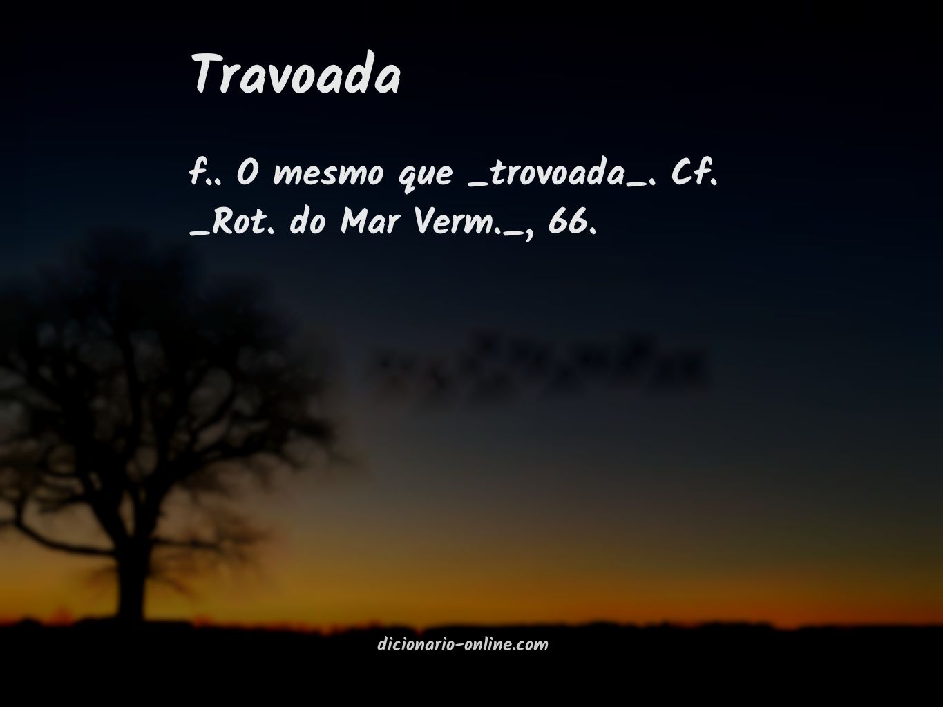 Significado de travoada