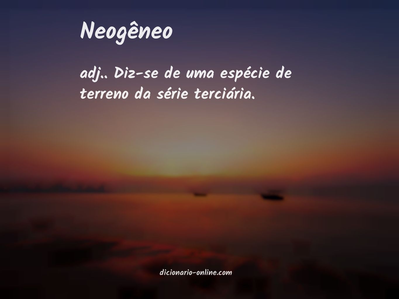 Significado de neogêneo