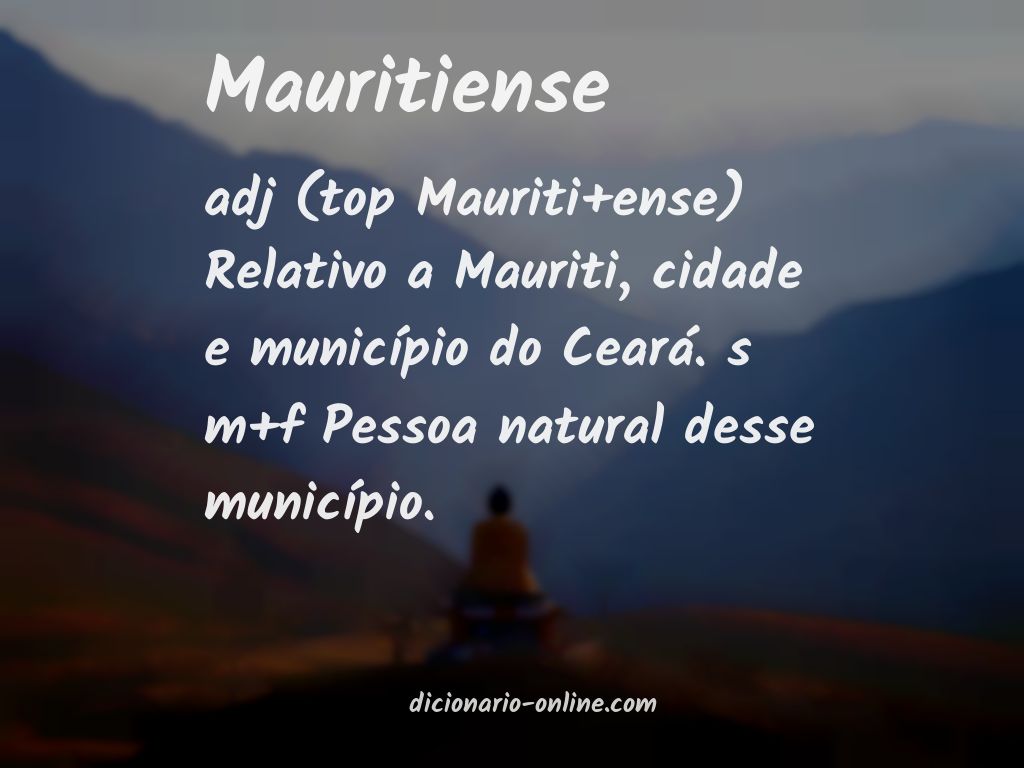 Significado de mauritiense