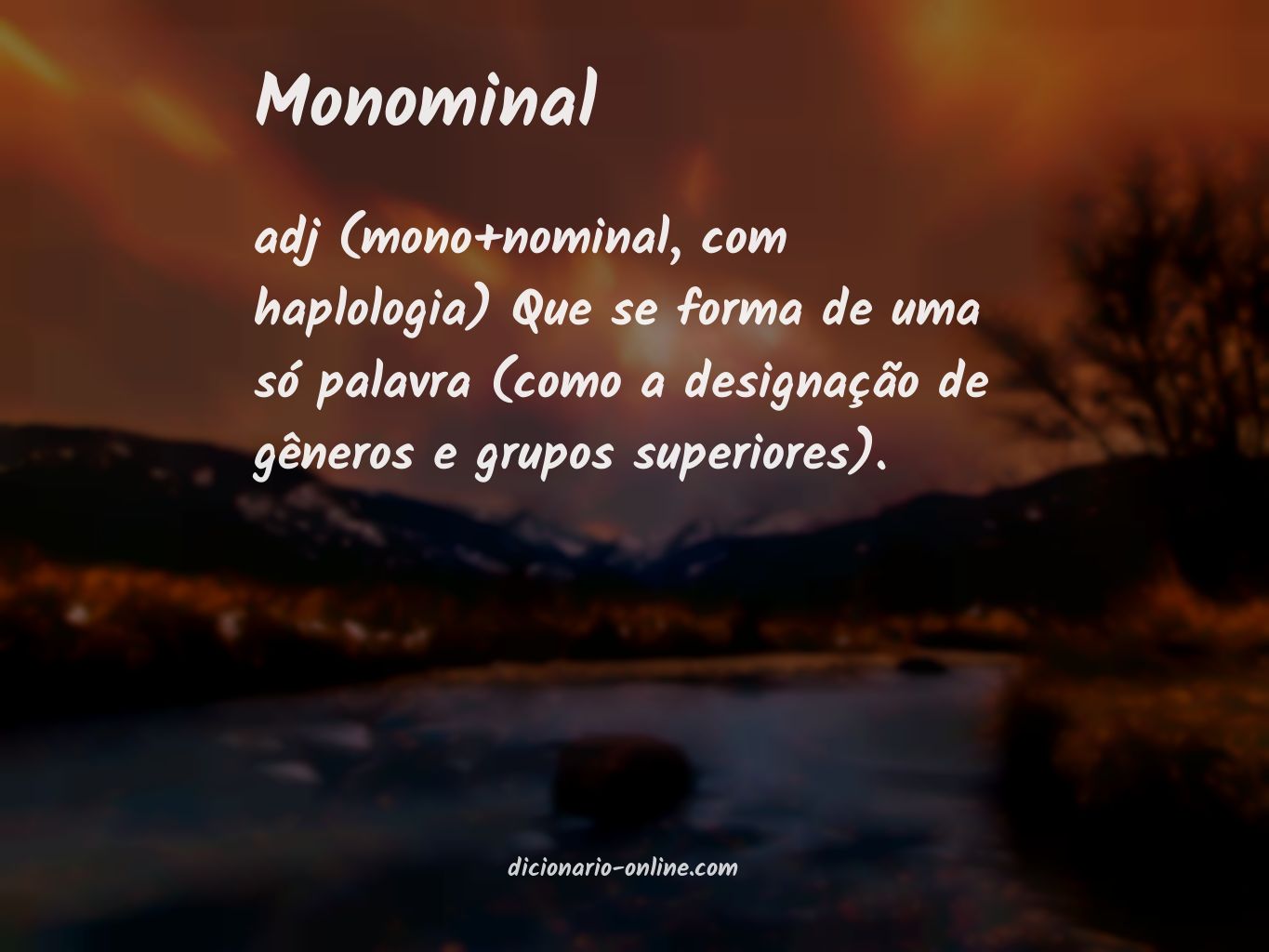 Significado de monominal