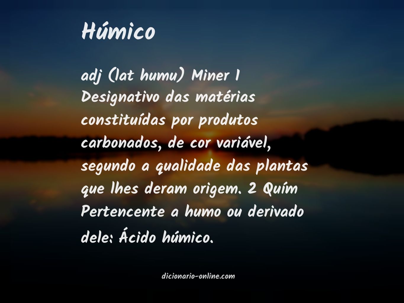 Significado de húmico