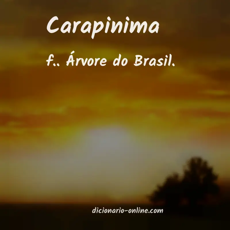 Significado de carapinima