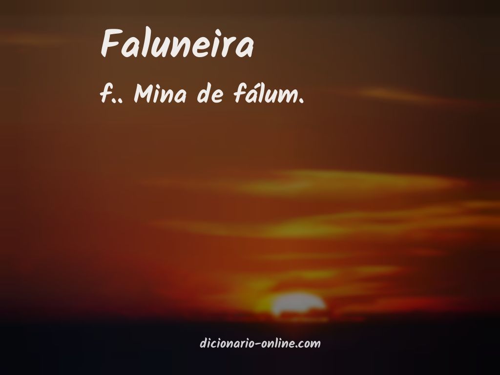 Significado de faluneira