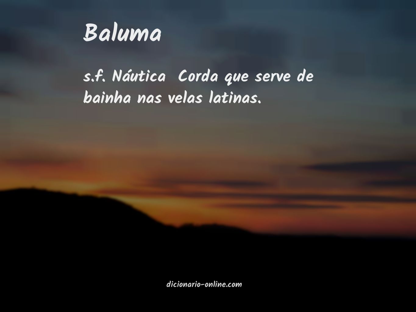 Significado de baluma