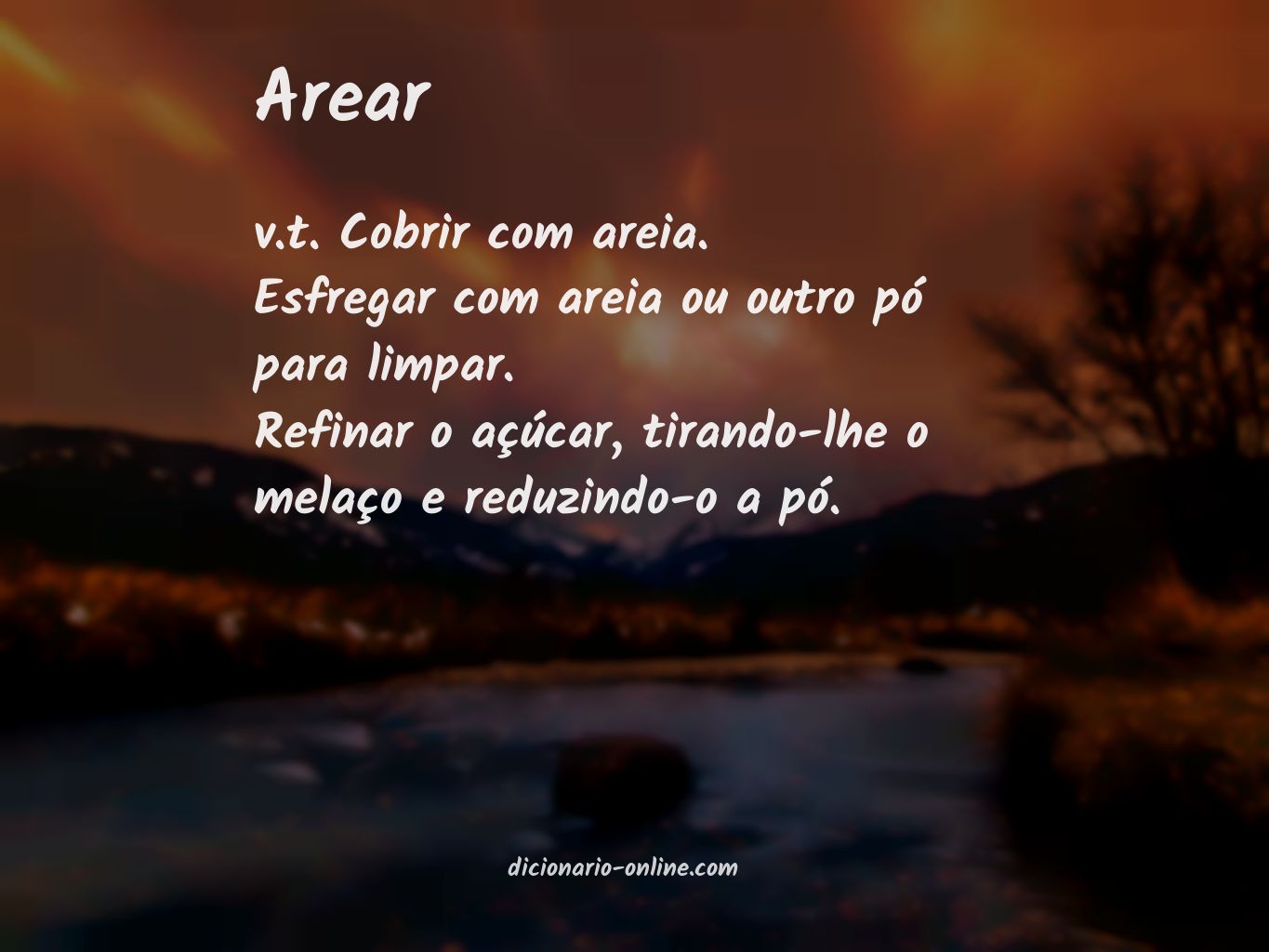 Significado de arear