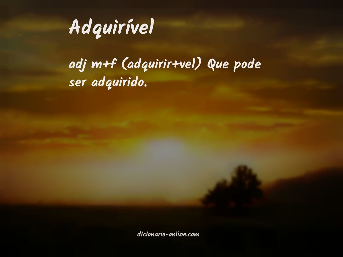 Significado de adquirível