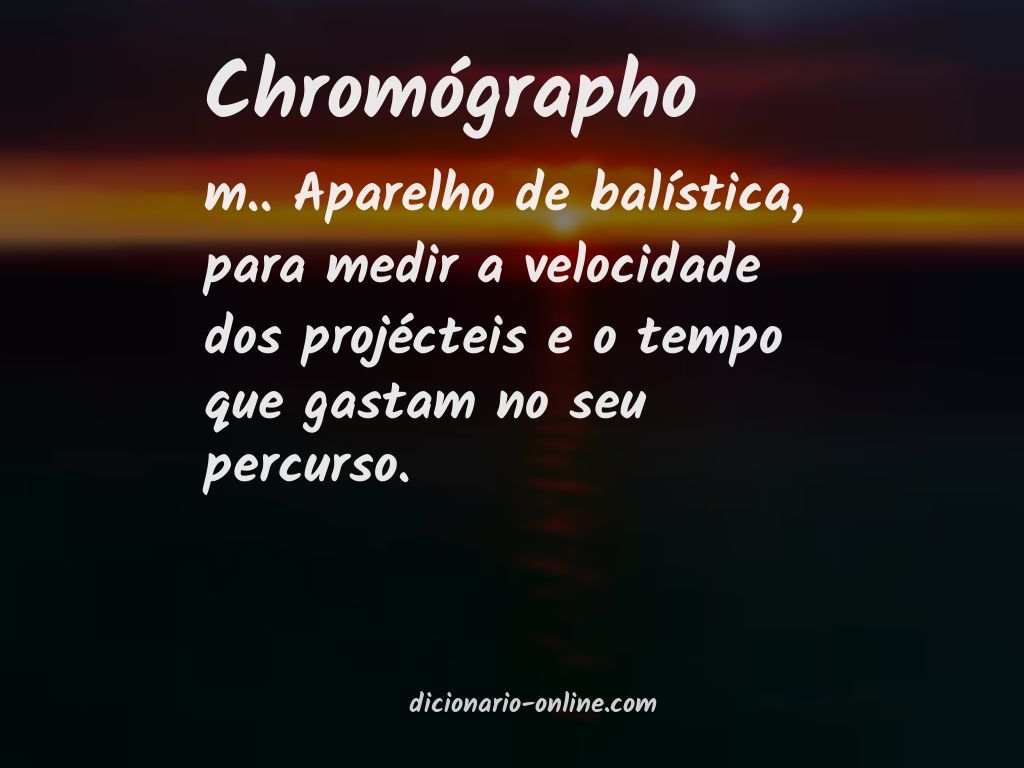 Significado de chromógrapho