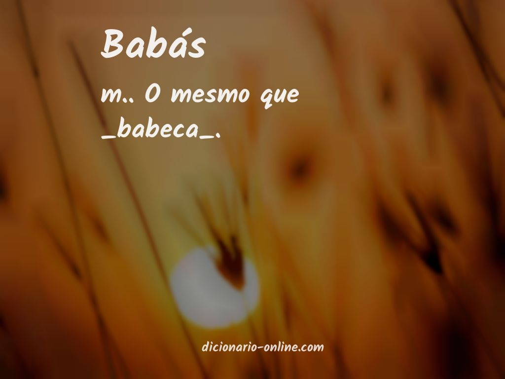 Significado de babás