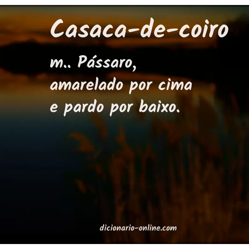 Significado de casaca-de-coiro