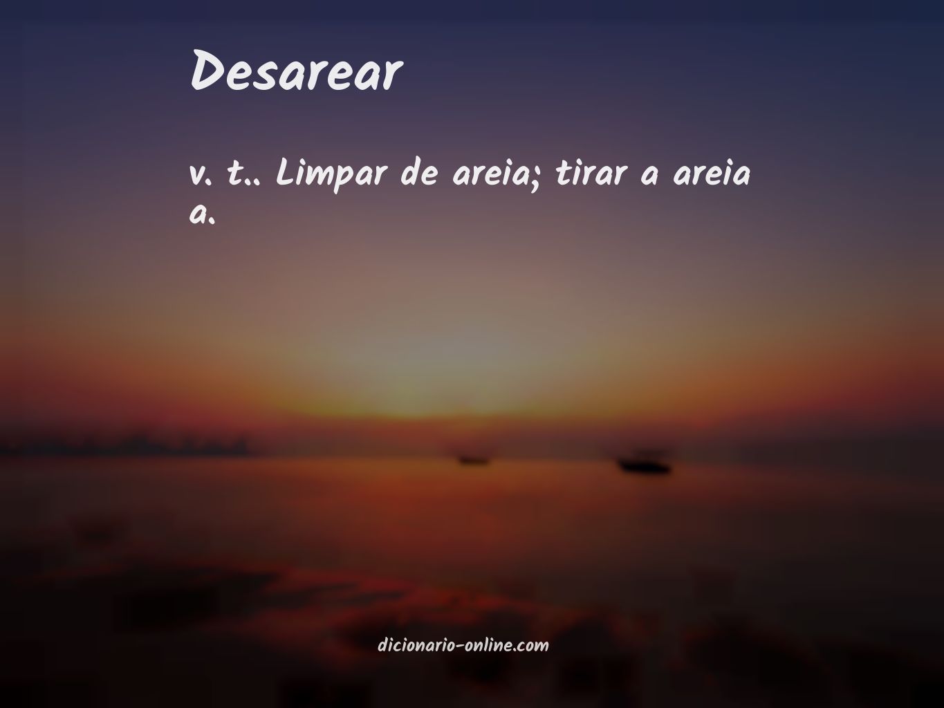 Significado de desarear