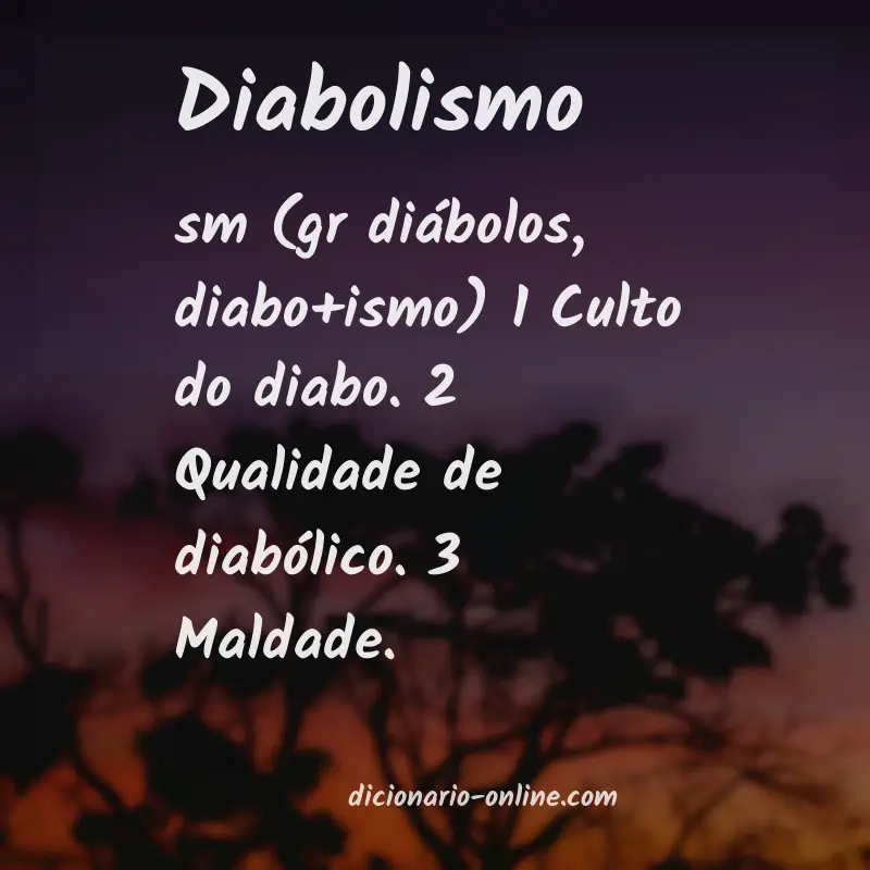Significado de diabolismo