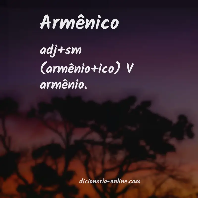 Significado de armênico