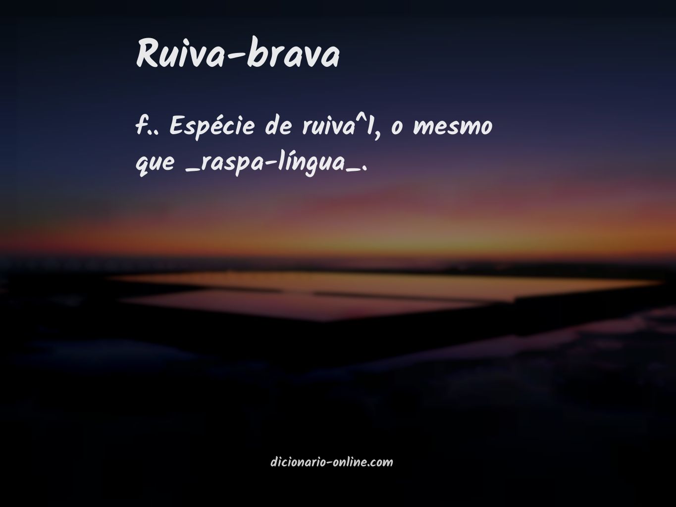 Significado de ruiva-brava