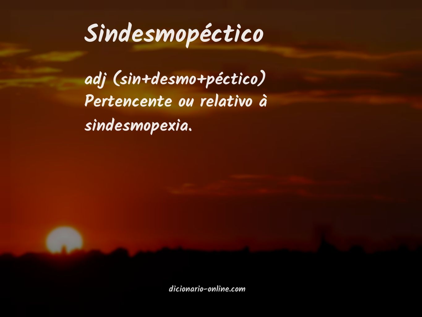 Significado de sindesmopéctico