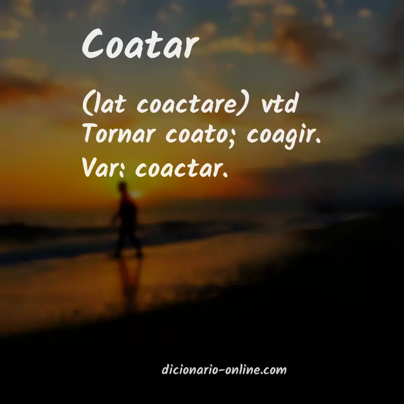 Significado de coatar