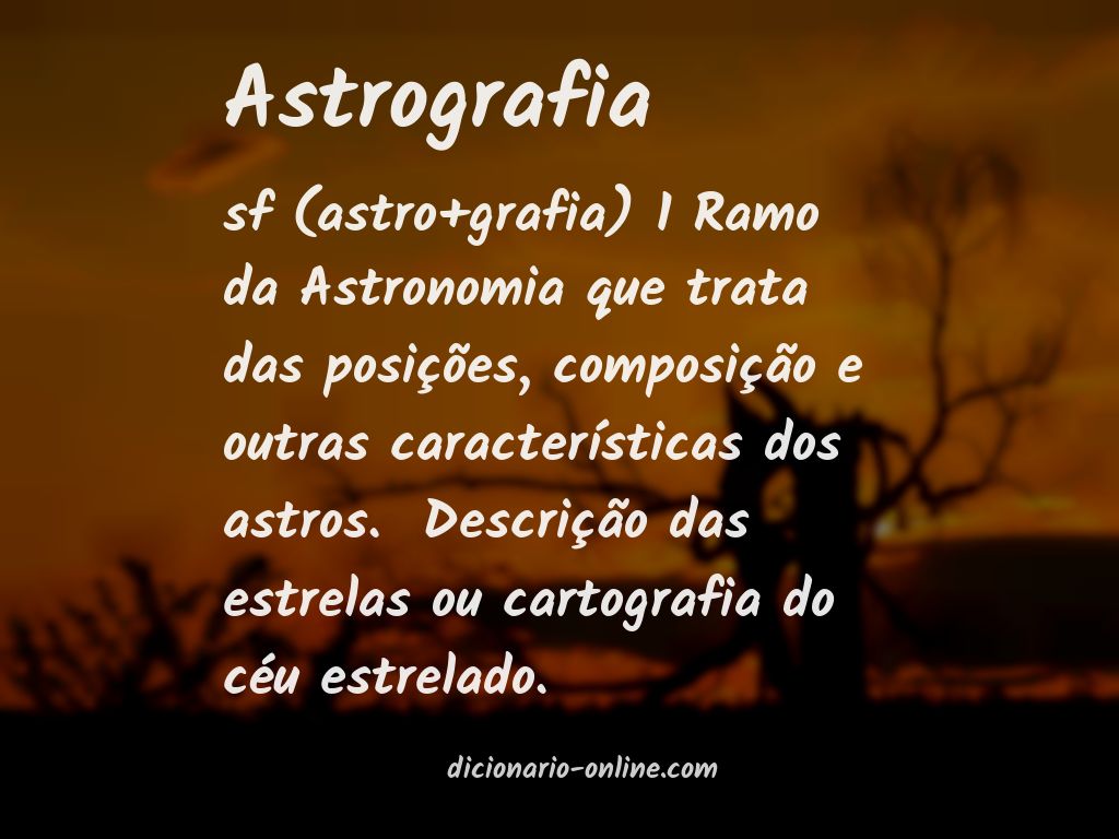 Significado de astrografia