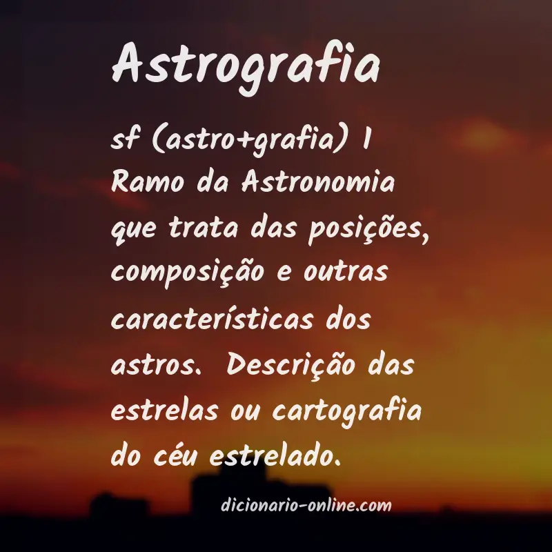 Significado de astrografia