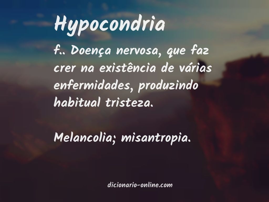 Significado de hypocondria