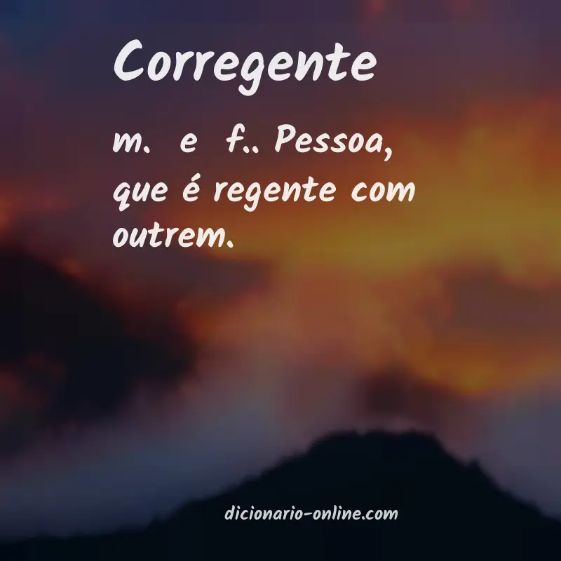 Significado de corregente