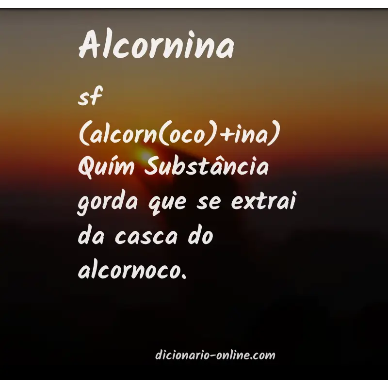 Significado de alcornina