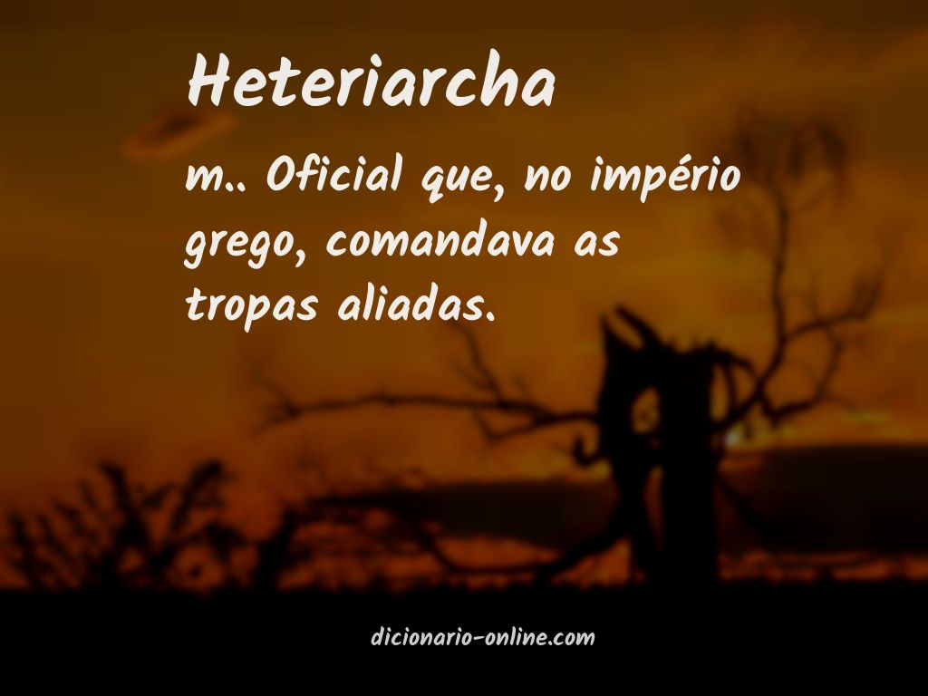 Significado de heteriarcha