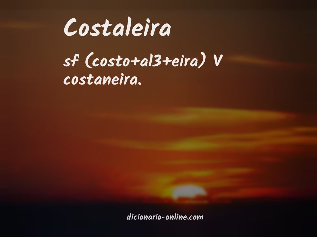 Significado de costaleira