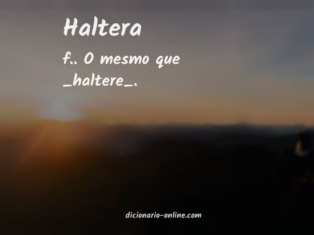 Significado de haltera