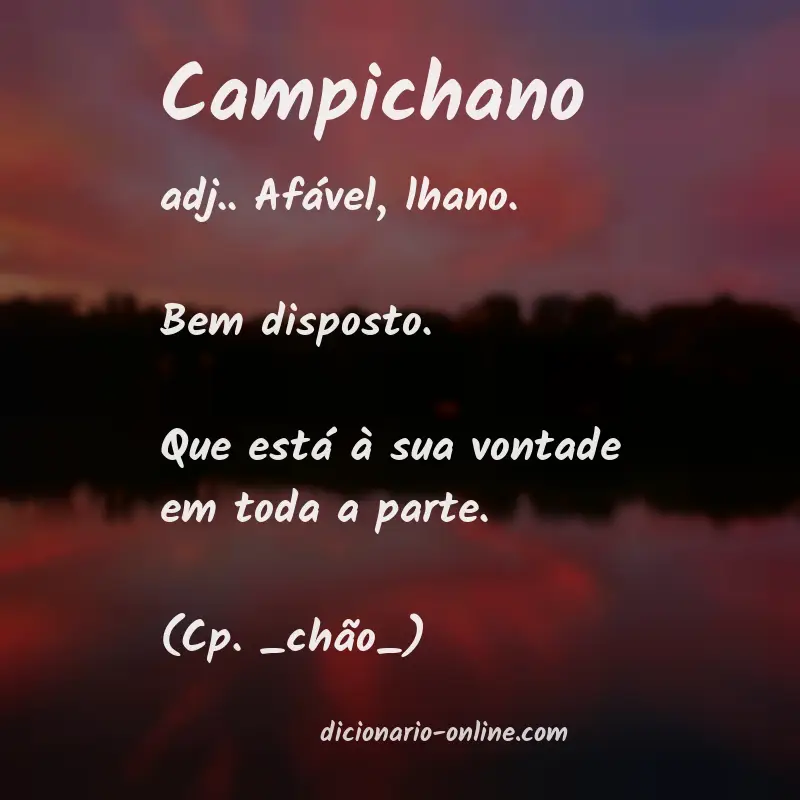 Significado de campichano