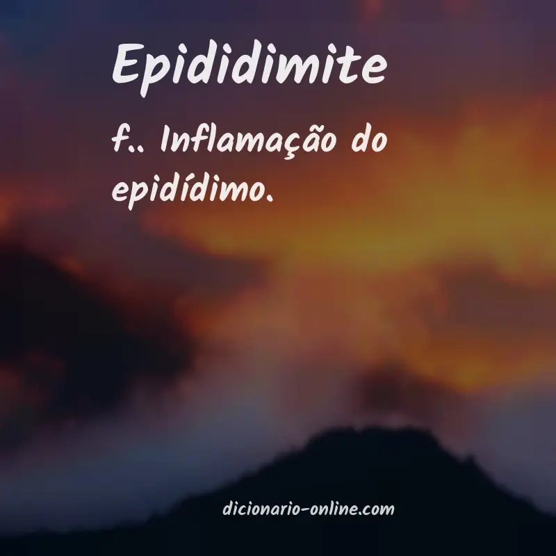 Significado de epididimite