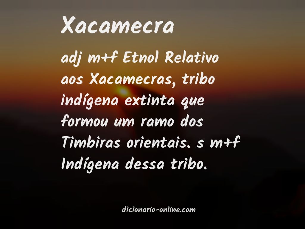 Significado de xacamecra