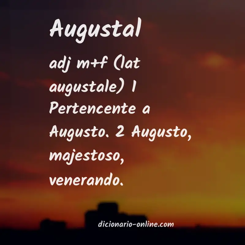Significado de augustal