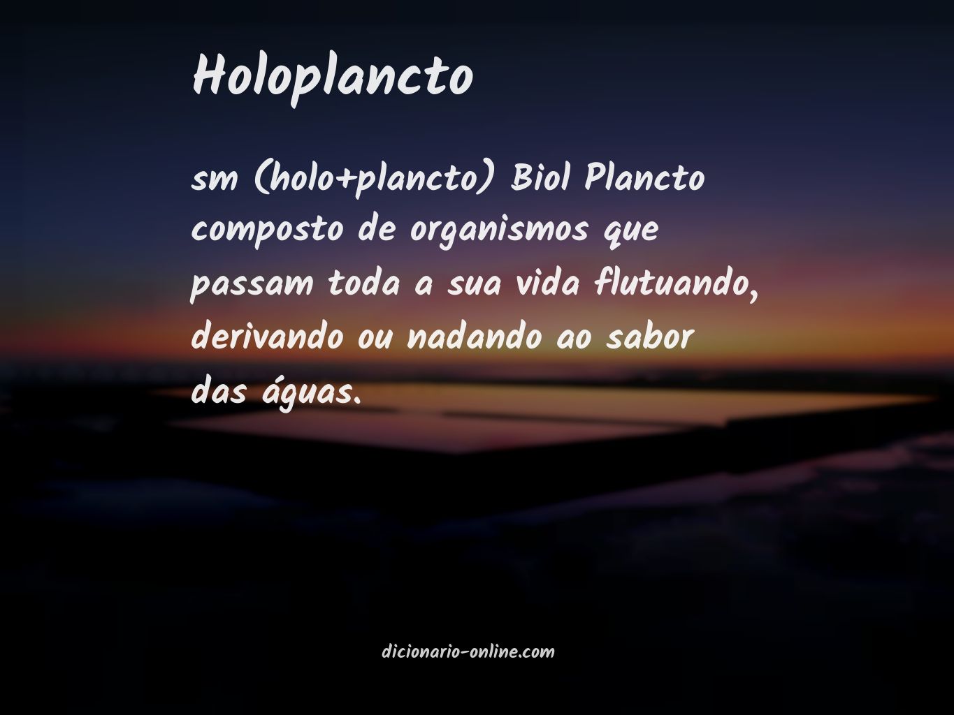 Significado de holoplancto
