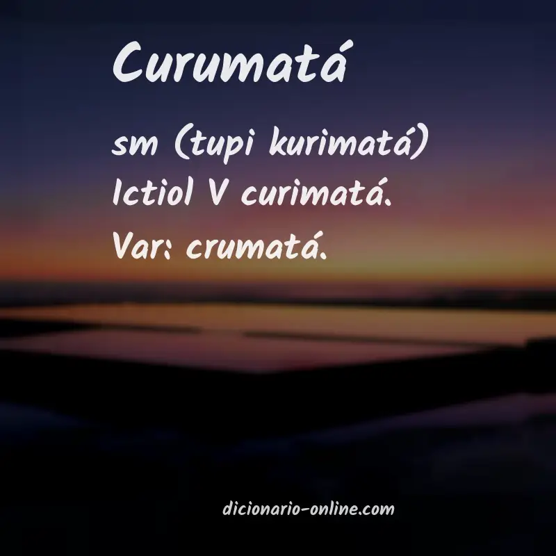Significado de curumatá