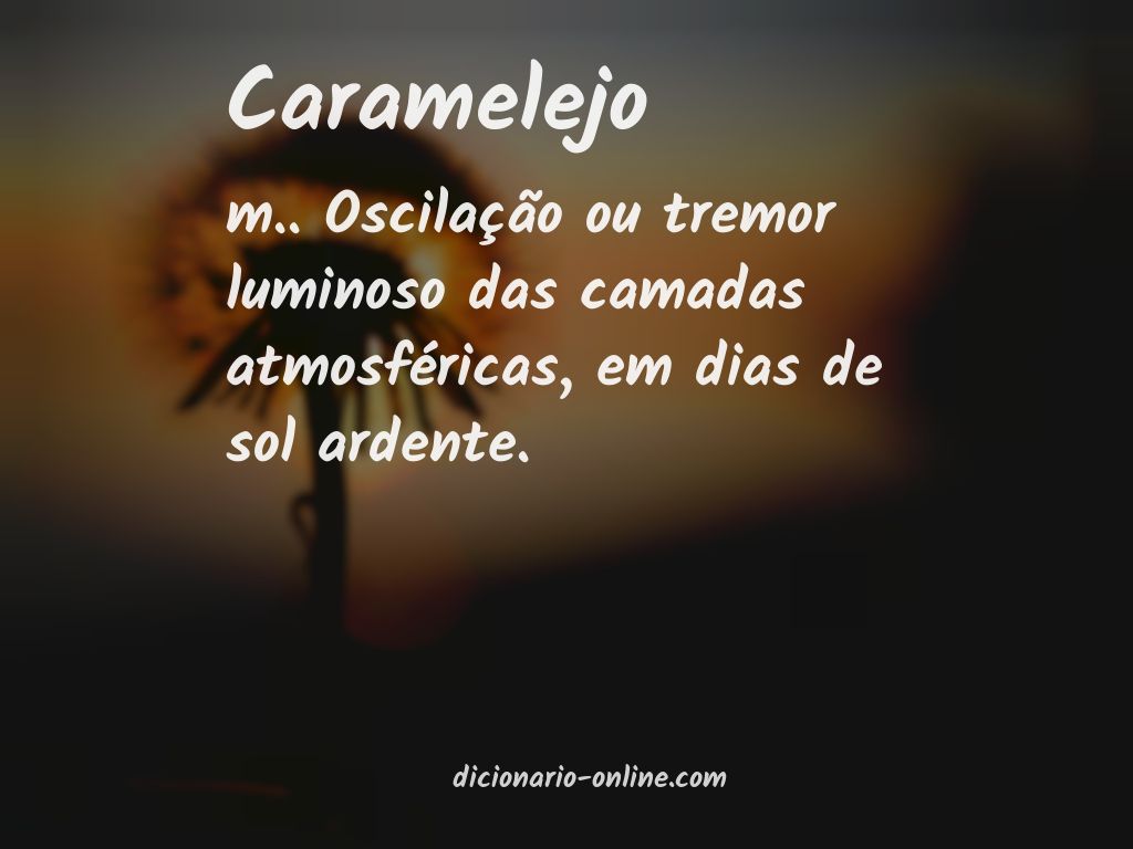 Significado de caramelejo