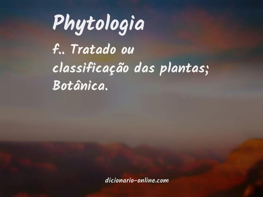 Significado de phytologia