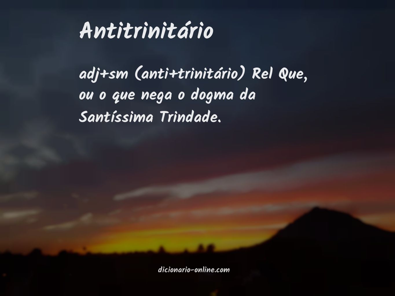 Significado de antitrinitário