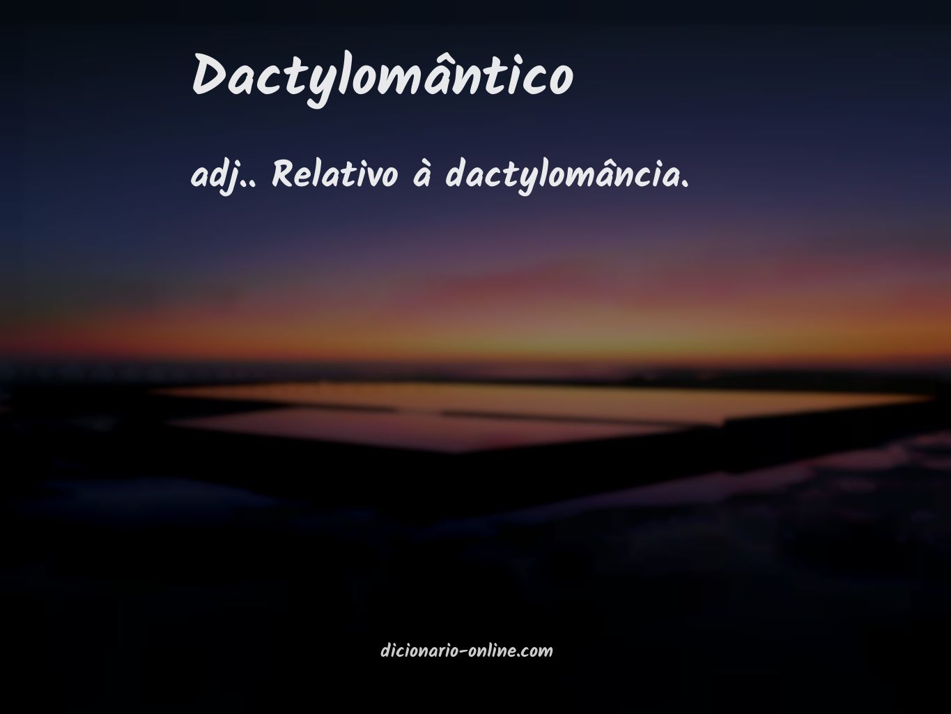 Significado de dactylomântico