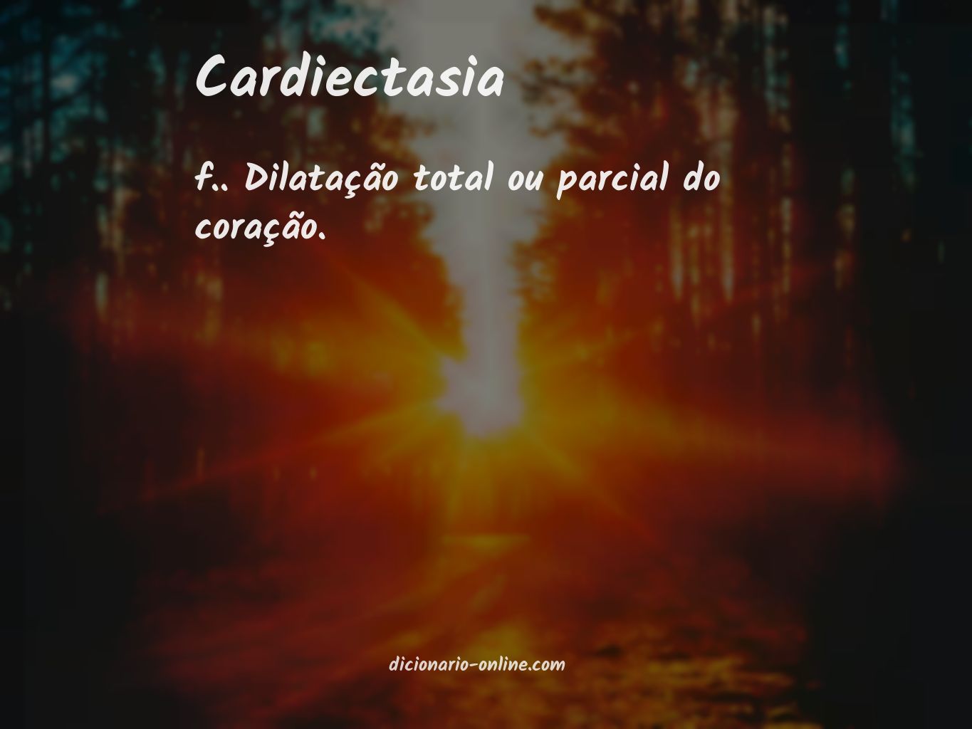 Significado de cardiectasia