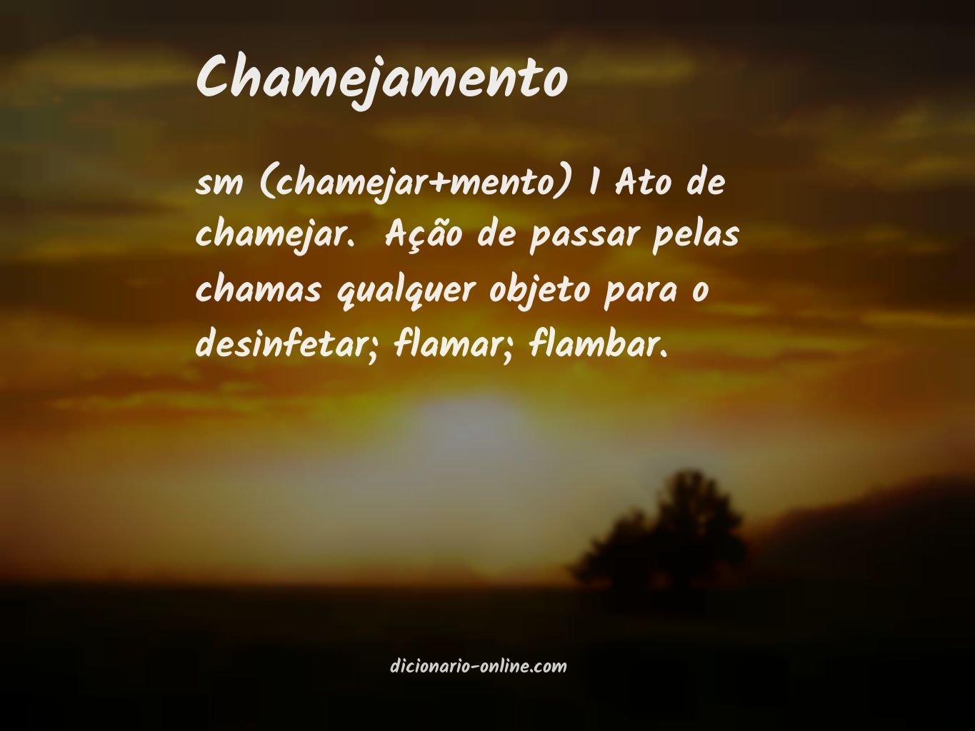 Significado de chamejamento