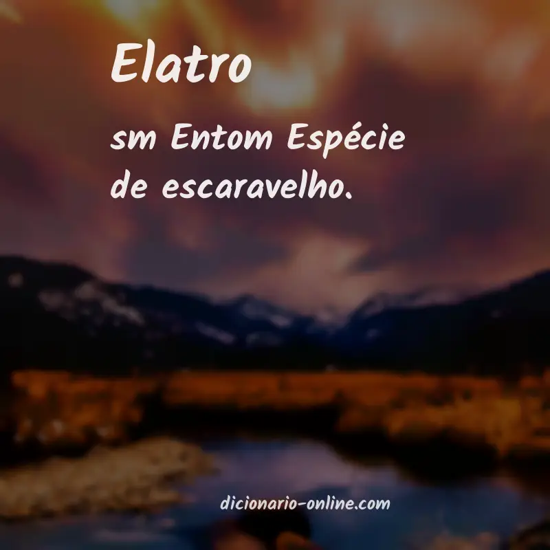 Significado de elatro