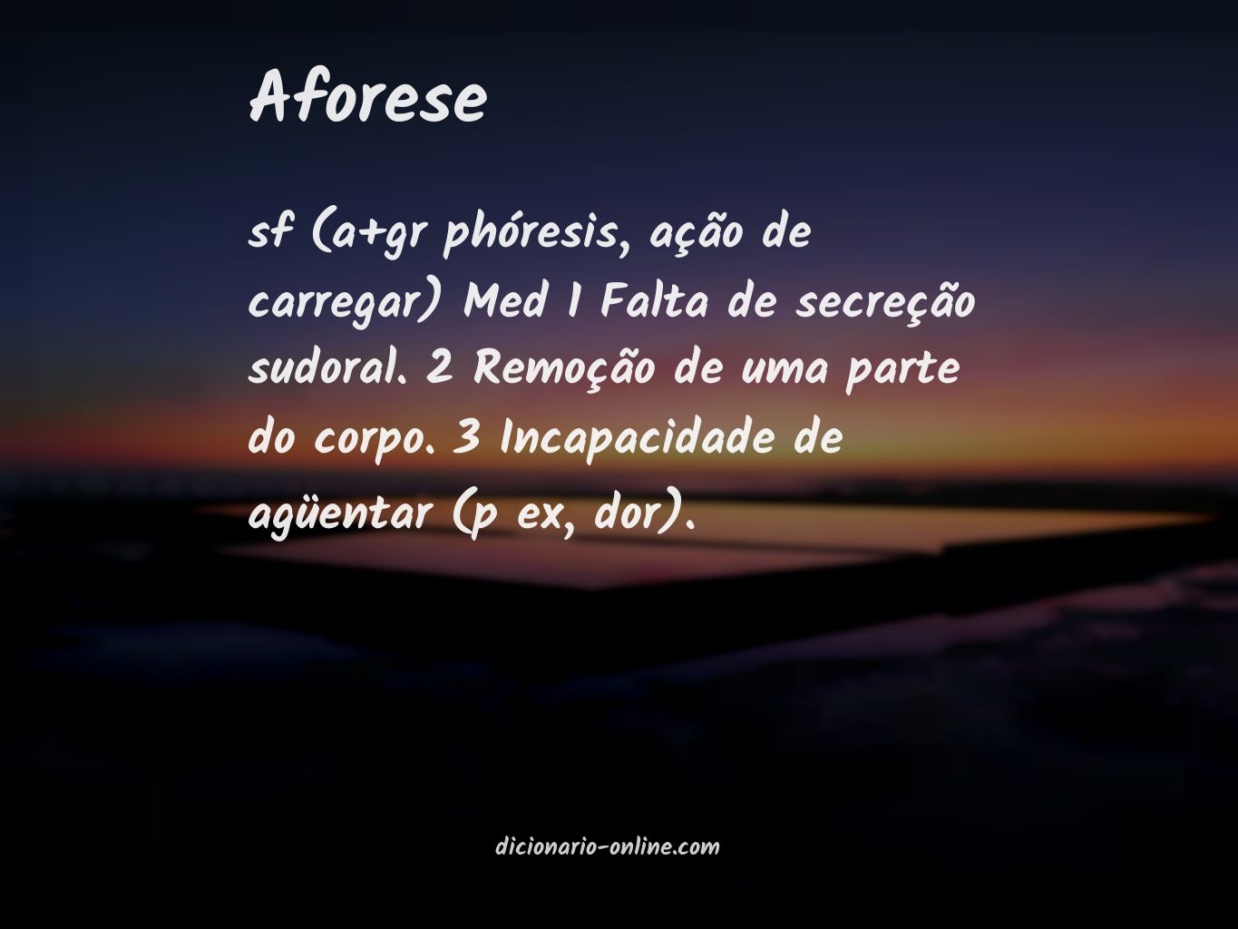 Significado de aforese