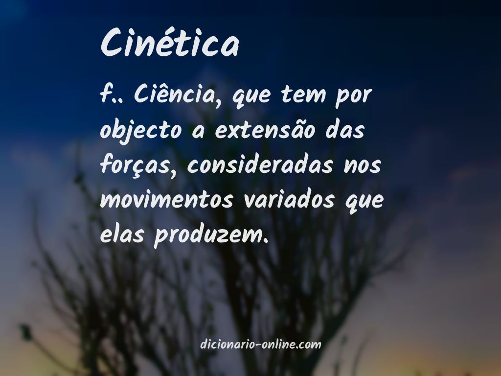 Significado de cinética