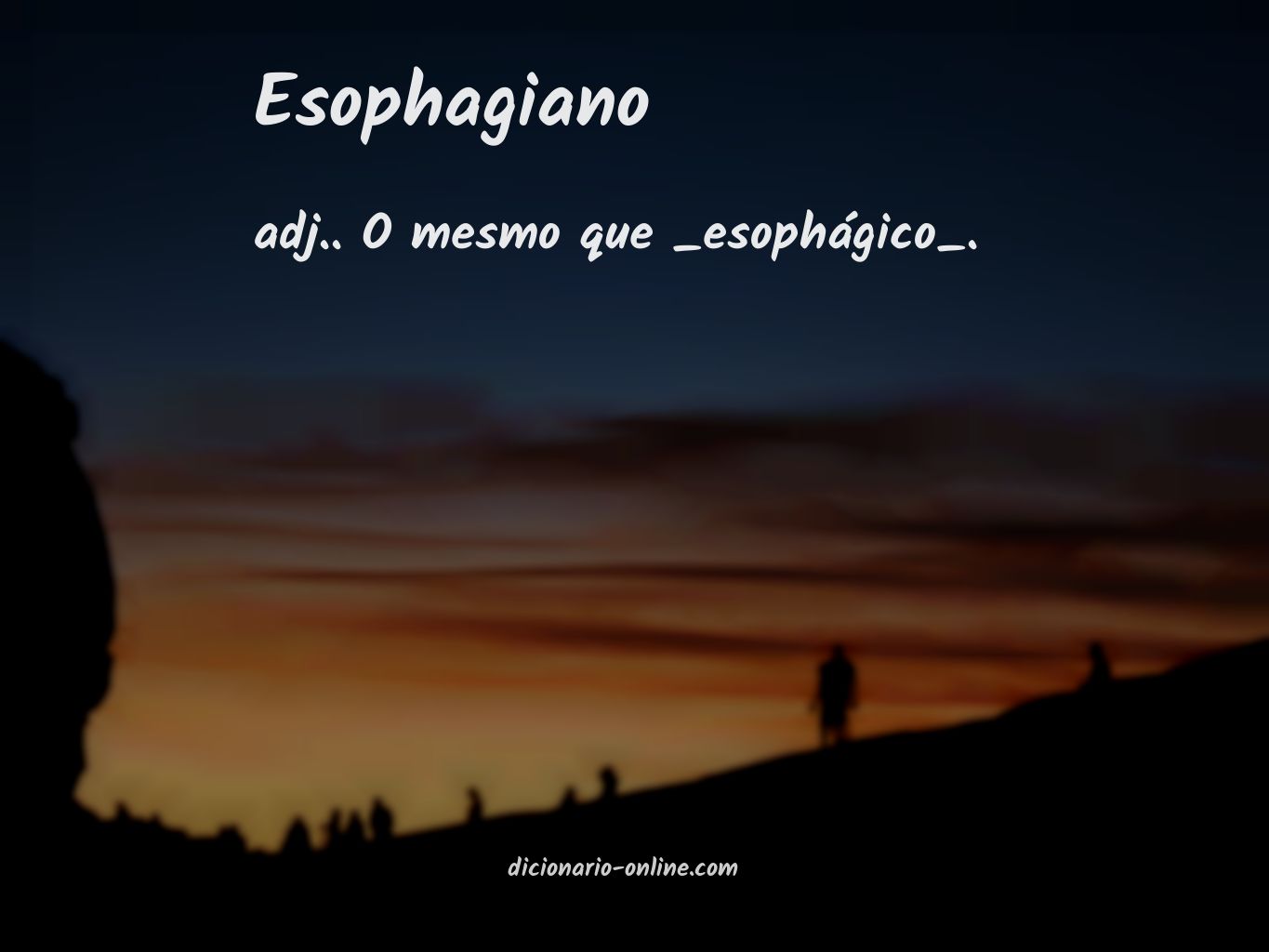 Significado de esophagiano