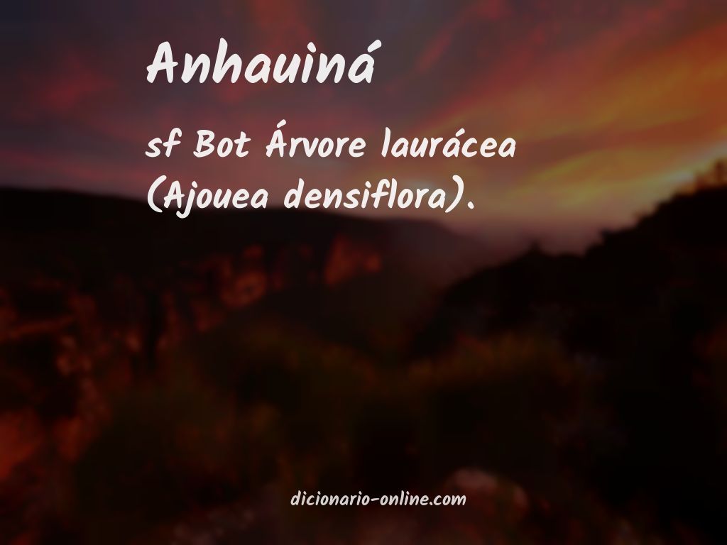 Significado de anhauiná