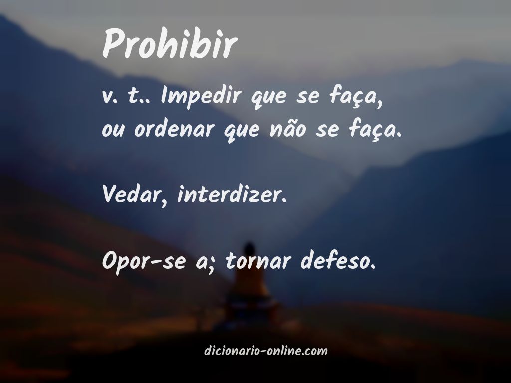 Significado de prohibir