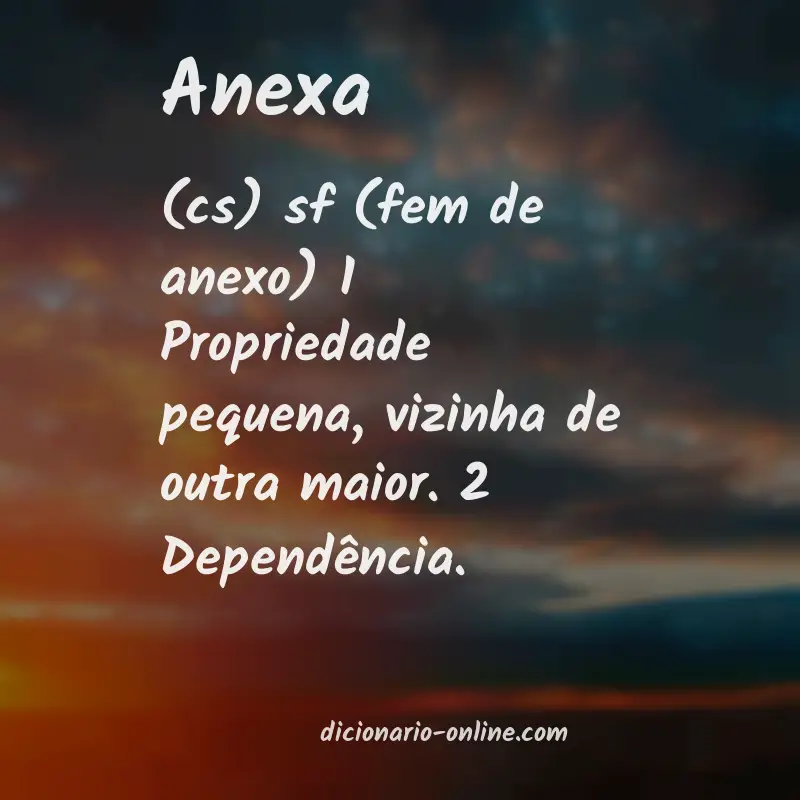 Significado de anexa