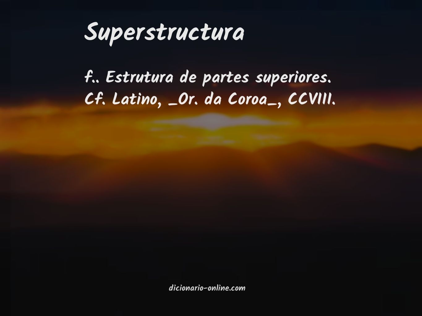 Significado de superstructura