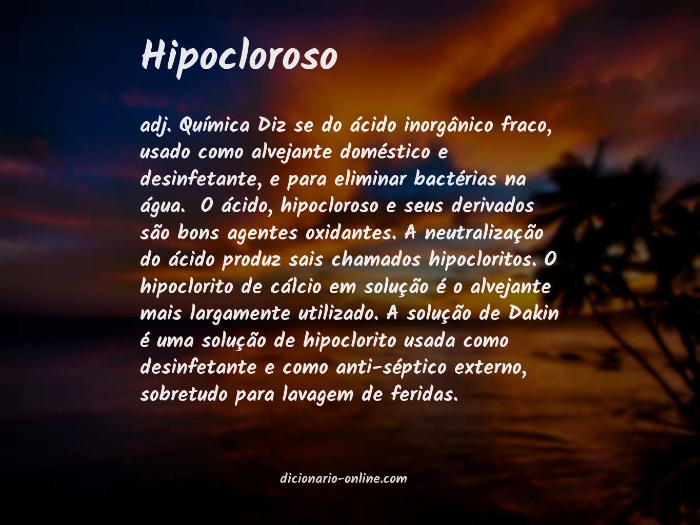 Significado de hipocloroso