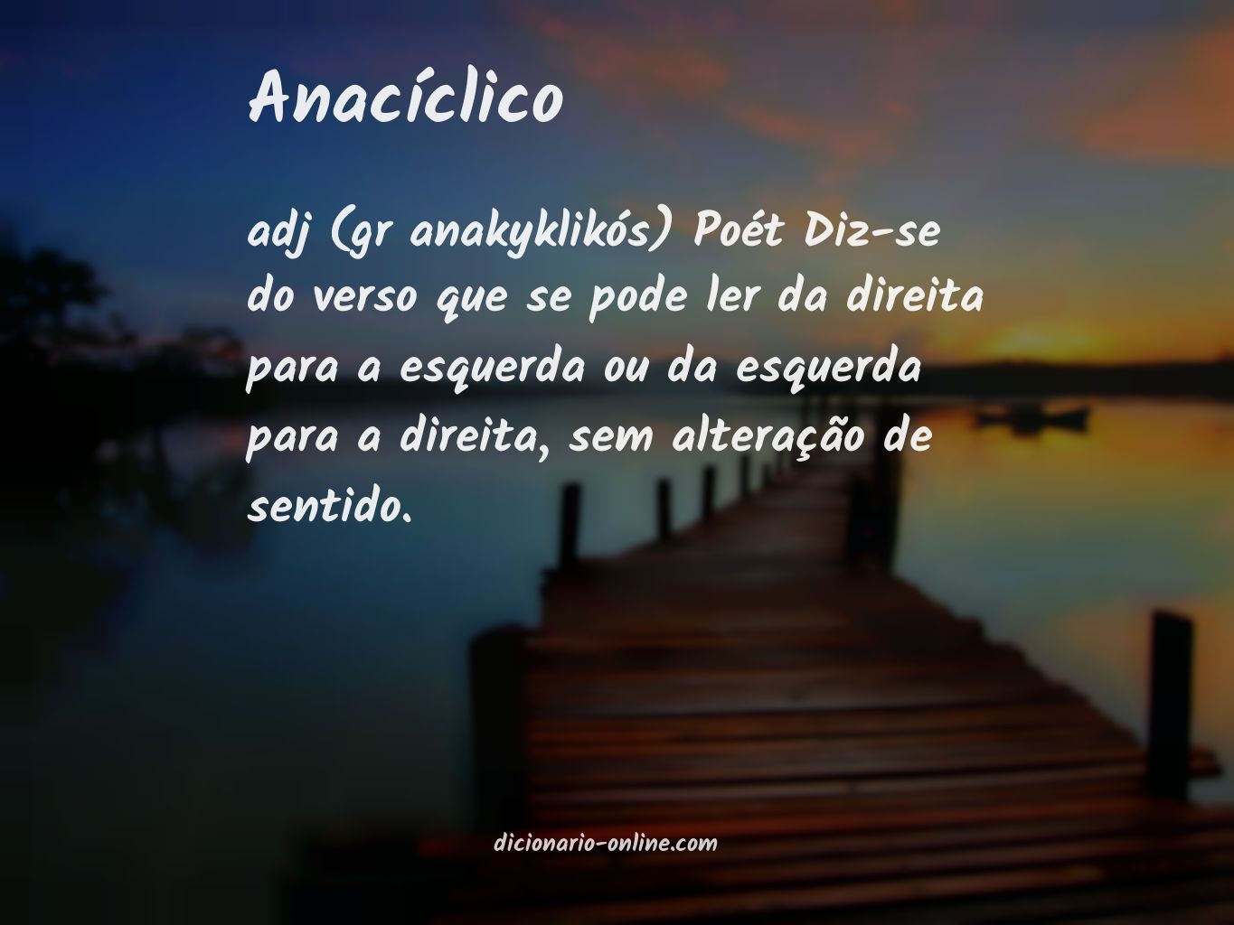 Significado de anacíclico