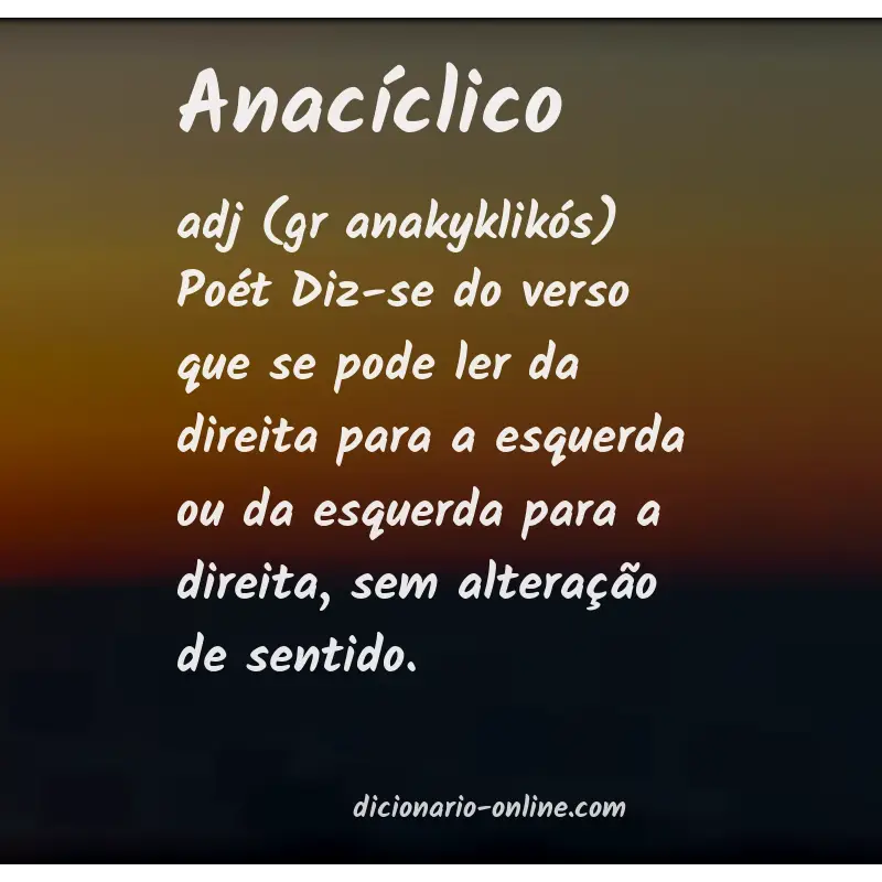 Significado de anacíclico